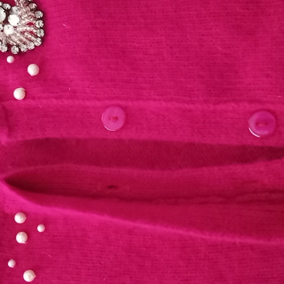 Vintage Shabby Chic Angora cardigan sweater - Picture 4 of 6